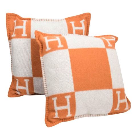 hermes orange pillows